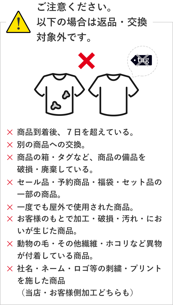 返品・交換について