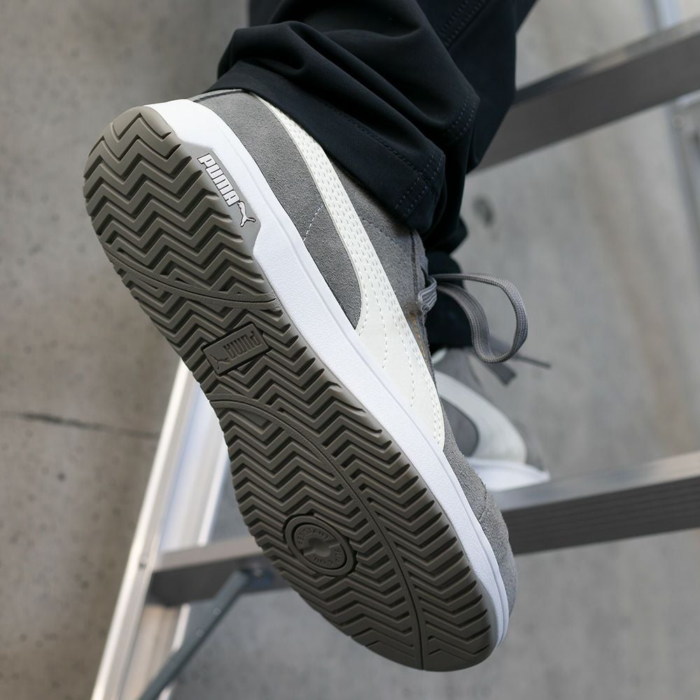 安全靴 PUMA 本革 64.203.0 セーフティ　靴　グレー　26.5㎝ アイコニック グレー ロー 64.203.0（ヘリテイジ） | PUMA.AT WORK