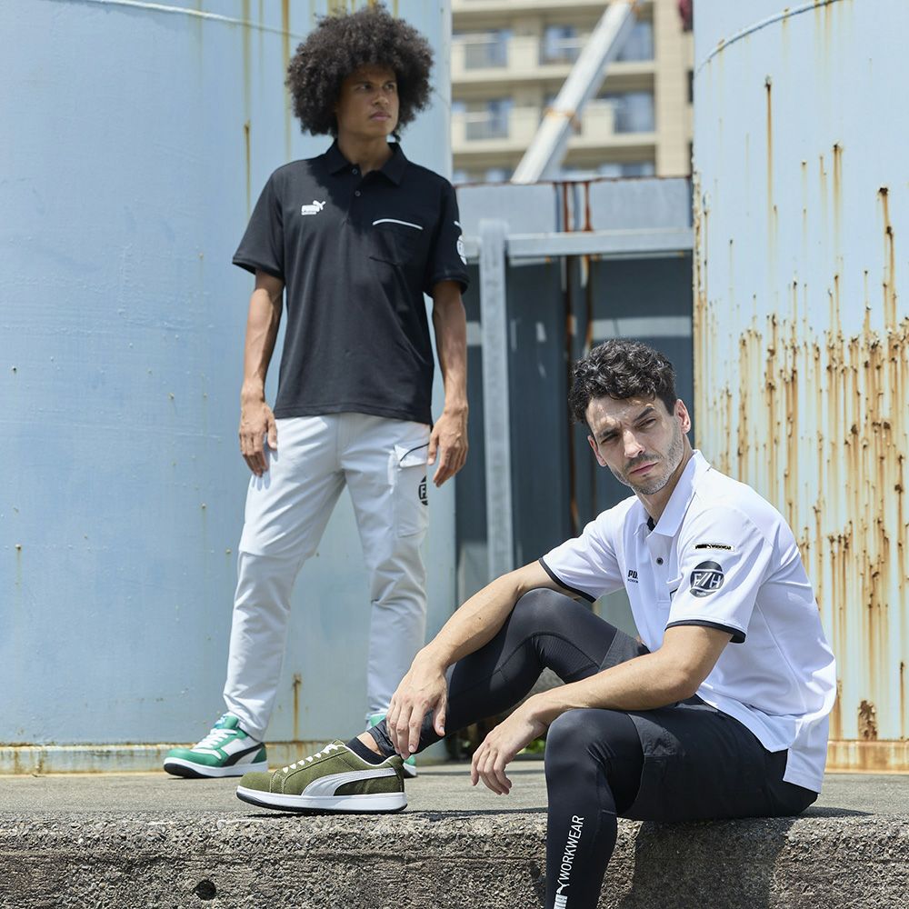 PUMA.AT WORK. x ヒロミ コラボ PUMAワークウェア半袖ポロシャツ (PW-3044G)
