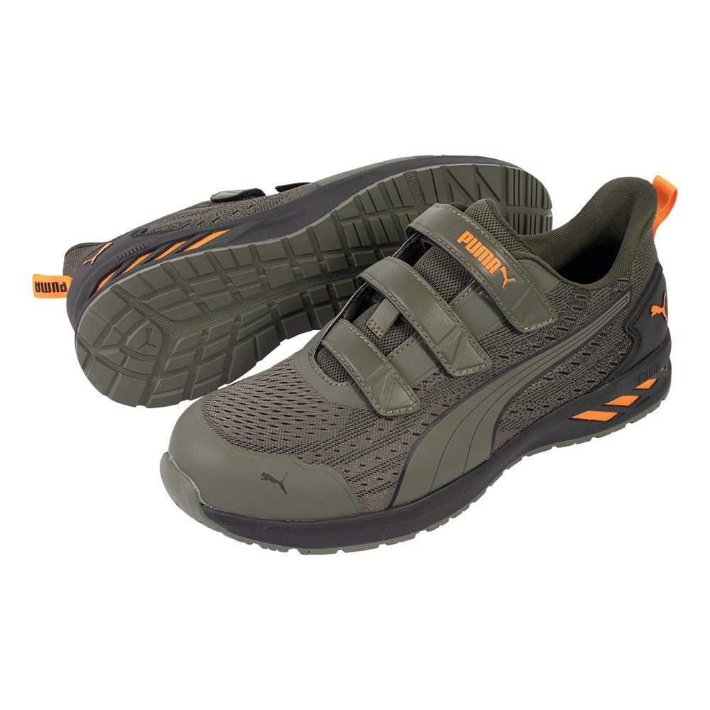 PUMA グライド オリーブ ロー フック＆ループ 安全靴　新品未使用 グライド オリーブ ロー フック＆ループ (64.407.0) 【ジャパン