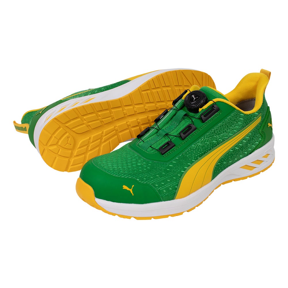 安全靴 PUMA SAFETY GLIDE GREEN Disc LOW 25.5 プーマ 安全靴】GLIDE DISC LOW（グライド ディスク ロー） グリーン