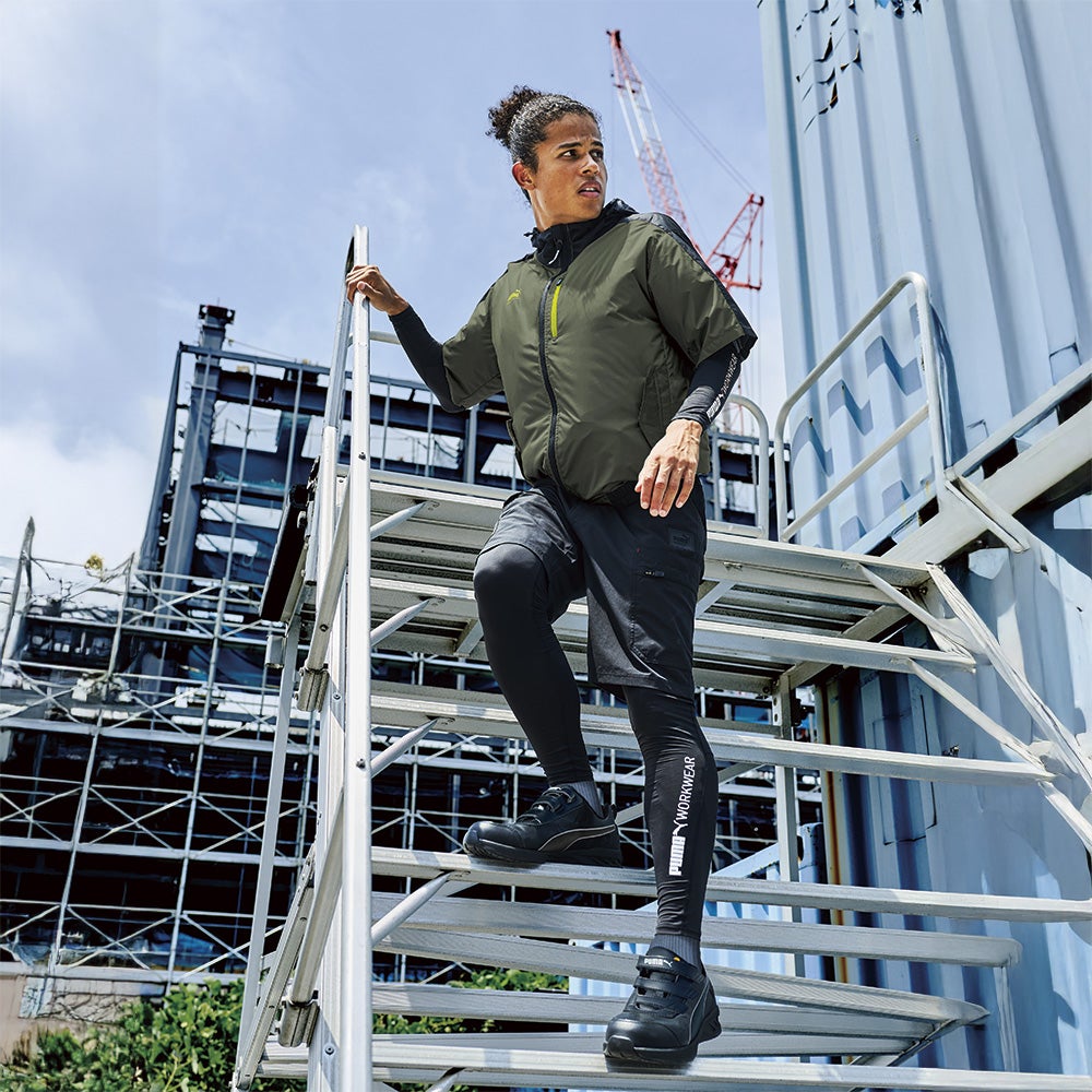 【専用】袖川様 作業ウェアPUMA エアツイスト ファン装着ウェア フーディー半袖 (AT